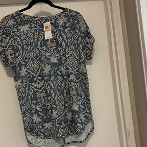 Cupio Navy Floral Women's Blouse